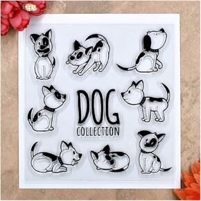 Kwan Crafts Dog Collection ختمات واضحة لتصنيع البطاقات وتزيين DIY Scrapbooking