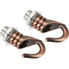 yokive 2 pcs alloy m10 خطاف السقف ، شماعات تركيبات قلادة electroplate | ضوء الثريا المعلق ، رائع للمنزل (البرونز الأحمر ، 0.91x1.22 بوصة)