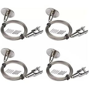 4 Disc for LED Panel Light Billboards DIY Mounting Clamp Ceiling Mount Gallery Large Picture Wire Disc Fittings Hanging System Hanger stainless steel wire is suitable for hanging art projects