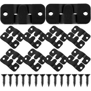 DOITOOL 10 Sets Stainless Steel Mountain Buckle Black Frame Furniture Tools Mirror Mount Picture Hanger Stainless Steel Hangers Flush Mount Brackets Keyhole Heavy Picture Frame