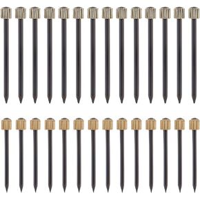 UNICRAFTALE About 100pcs 2 Sizes Black Iron Nails Picture Hangers Holds Up Nails Kit 25~35mm Flat Head Nails Iron Nails Fits for Wooden Wall Dry Wall