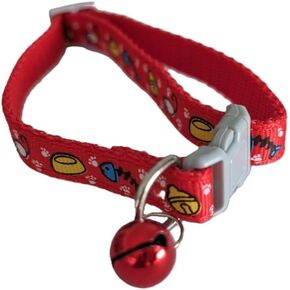 Adjustable Cartoon Patterns Bone Mouse Cat Dog Collar with Bell (Green)