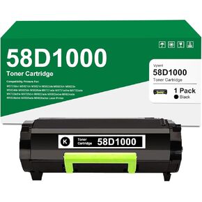 58D1000 Toner Cartridge Black Replacement for Lexmark 58D1000 Toner Cartridge for MS725 MS821 MS822 MS823 MS824 MS825 MS826 MX721 MX722 MX725 MX822 MX824 MX826 Laser Printer [7,500 Pages]