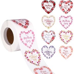 500pcs ملصقات Happy Mother ، 38 ملم أمي هدية ملصق الملصقات الملصق