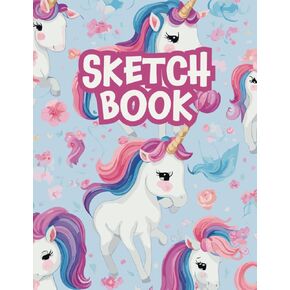 كراسة الرسم: لوحة رسم للأطفال ، كتاب رسم ورقي فارغ لممارسة الرسم ، كراسة الرسم للأطفال 9-12 (حجم 8.5 × 11) ، رسم notebok مع يونيكورن