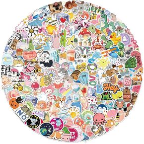 200Pcs Stickers for Kids, Cute Stickers, Kawaii Water Bottle Stickers, Waterproof Vinly Stickers for Girls Boys Students Cute Animal Kid Stickers Pack