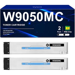 W9050 W9050MC Toner Cartridge Black High Yield Compatible for HP Color Managed MFP E87640 E87650 E87660 Printer (2 Pack, 54,500 Pages)