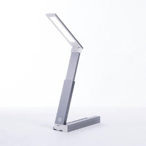 مصباح مكتب LED المحمولة-سطوع فائق ، قابل للطي ، قابل للتعديل ، دوران 180 درجة ، شحن سريع للمنزل ، المكتب ، السفر ، الاستخدام متعدد الأغراض-الرمادي