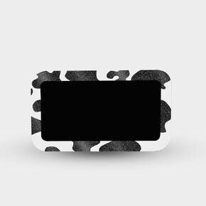 Mayyskins Glossy Glitter Skin متوافق مع Amazon Echo Show 5 (Gen 3) - Cow Print | واقي ، دائم عالية اللمعان اللمعان النهائي | من السهل تطبيق الأنماط وإزالتها وتغييرها