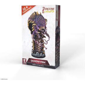 Dungeons & Lasers Sandwyrm Terror of The Dunes DND Miniature - Large Model with Scenic Base - Unpainted, Unassembled - for Ages 14 Years +