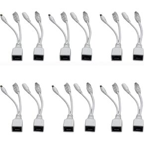 PoE 48V to 12V IEEE 802.3af PoE Splitter for IP Cameras, Media Players, Speakers,3 Pack