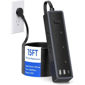 شريط الطاقة الأرجواني ، NTONPOWER SURTERGE POWERT SCOLL 5FT SPOT SENSSION ، 9 منافذ USB (1 USB C) ، جبل الحائط ، 1080J ، منافذ متعددة لمكتب المنزل ، مكتب الغرور ، منضدة ، النساء in Kuwait