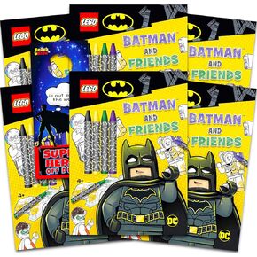 LEGO BATMAN Party FAVORS 6 مجموعة كتاب تلوين - LEGO BATMAN BIRDY Party Supplies مع 6 كتب تلوين ، ملصقات | Lego Batman Party Decorations for Kids ، Boys