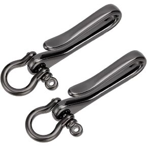 ph pandahall 2pcs hook hook keychain keykain slid brass key ring u hook key brass brass clasps key holder belt keychain keychain للرجال