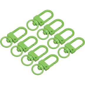 uxcell Swivel Clasps Snap Hook, 33x13mm Colorful Lobster Claw Clasp for Keys Organization, DIY Crafting, Black, 8Pcs