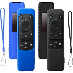 2 Pack for Samsung Smart Remote 2024 2023 TM2360F / TM2361F / TM2360E / TM2361E BN59-01436A BN59-01432A BN59-01432J, Light Weight Anti Slip Shockproof Silicone Cover (Glow Green + Glow Blue)