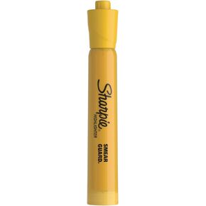 Sharpie Highlighter Smear Guard, Accent Tank, Yellow, 12-Count