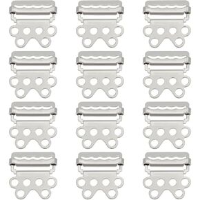 Benecreat 12 PCS Alloy Slider Buckles ، 6 حفرة Tri-Glide متزات