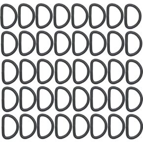 Metal Nickel مطلي D Ring 304 الفولاذ المقاوم للصدأ لليدين DIY أكياس الأجهزة حلقة الكلاب DEE RING 40 PCS (1 بوصة)