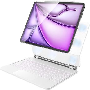 HOU for IPad Air 13 2024/Pro 12.9 Keyboard Case: Magnetic Floating Magic Keyboard for iPad Air 13 inch/Pro 12.9 inch(6th, 5th, 4th, 3rd Gen), Precision Multi-Touch Trackpad,Bluetooth Wireless Backlit