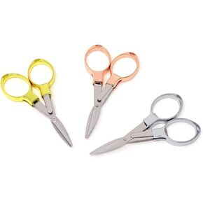 Honbay 3pcs مقص سلامة الجيب القابل للطي من الفولاذ المقاوم للصدأ للسفر للمكتب المنزلي