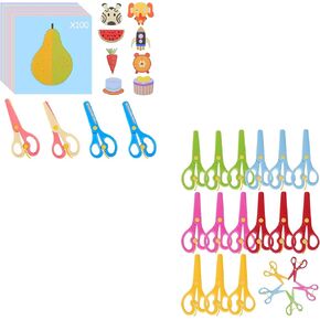 مقصات UCEC Toddler - 104+15 قطعة ، مجموعة أمان للأطفال من سن 2-4