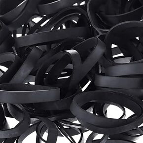 Rubber Bands, KAIMRED Size #82 Rubber Bands, Thick Rubber Bands Heavy Duty, Tactical Black Rubber Bands, Wide Fat Strong Industrial Large Rubber Bands, Elastic Bands for office supplies Fishing