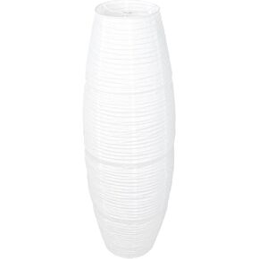Beaupretty Living Room Lamps Paper Floor Lamp Shade: Rice Paper Floor Lamp Cover Standing Corner Lamp Shade Light Bulb Cage Guard Lamp Shield For Bedroom Living Room White Vintage Decor