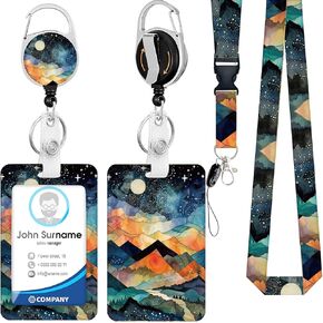 Pink Strawberry Lanyards for ID Badges, Funny Retractable Badge Reel with Swivel Belt Clip, ID Badge Holder with Breakaway Lanyard, Badge Clip for Nurse Doctor Teacher Kids