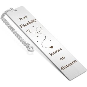 Long Distance Friendship Bookmark Gifts, Best Friends Bookmarks for Women Men Book Lover Going Away Farewell Gift for Besties BFF Friend Leaving Moving Birthday Christmas Graduation Wedding