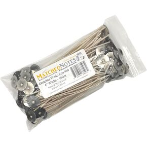 100ct eco 10 شمعة 10 شمعة - 6 "طول - 20 مم فتيل تبويب - طلاء الشمع الطبيعي - فتيل بيع أعلى