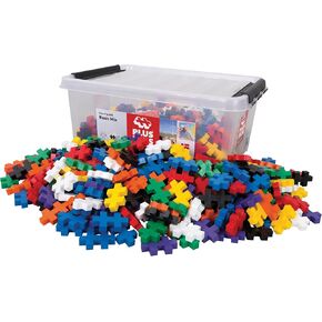 PLUS PLUS BIG - Open Play Set - 400 Piece in Storage Tub- Basic Color Mix, Construction Building Stem Toy, Interlocking Large Puzzle Blocks for Toddlers and Preschool