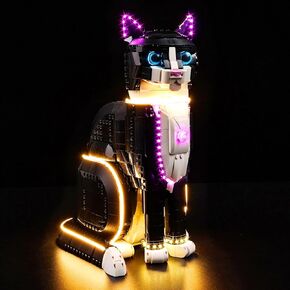 Kyglaring LED Lighting Kit for Lego Ideas Tuxedo Cat Model Kit, Compatible with Lego 21349 (Lego Sets Not Included)