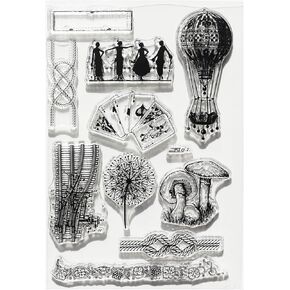 Silicone Clear Stamps for Crafting Vintage Junk Journal Supplies Mixed Media Journaling Stuff Transparent Stamp Rubber Scrapbooking Craft Materials Card Making Set (Hemp Rope)