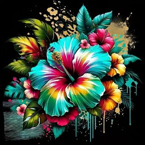 CXYQLC DIY 5D مجموعات الطلاء الماس للبالغين الماس ART HIBISCUS FLOWER DAIMOND PANEAL CRISTER CRYNESTON RHINESTONE MESSION