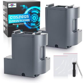 F170 صندوق الصيانة بديل متوافق مع Epson Surecolor SC-F170 SC-F100 SC-F150 ، C13S210125/S210125 صندوق صيانة لـ 170 100 150 طابعات فرعية صبغة ، صندوق صيانة الحبر F170 (2 عبوة)