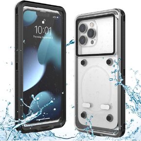 Gustave Professional Snorkeling Snorkeling Underwater Phone Case Swimming Diving Case Photo Photo Photo Photo Protection Profective for iPhone و Samsung Series Smartonts with Lanyard (Black)