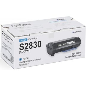 S2830 S2830dn GGCTW High Yield Toner Cartridge Replacement for Dell GGCTW Toner Cartridge Work for S2830dn Printer, 1-Pack, Black [8,500 Pages]