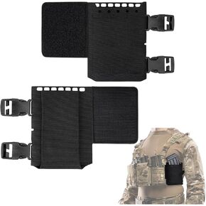 Jueachy Magazine Expander Wing Pouch: Tactical Side Plate Pouch Molle Cummerbund Side Mag Pocket for Chest Rig Vest 2 pcs