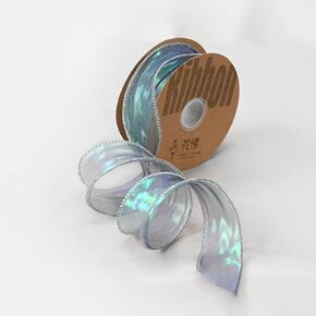 BBJ WRAPS Luxury Iridescent Fishtail Yarn Gift Ribbons for Flowers Bouquet Packaging Korean Sheer Organza Wired Ribbon for Valentine's Day Wedding Decorations, 1.6 (W) Inch x 10 Yards (Purple) in Kuwait