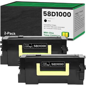 58d1000 خرطوشة الحبر الأسود 2-pack معاد تصنيع 58d1000 استبدال الحبر ل Lexmark 58d1000 الحبر MS725 MS821 MS822 MS823 MS825 MS826 MX721 MX722 MX725 MX822 MX826 PRINER