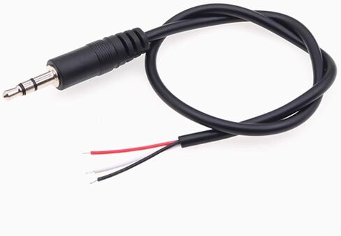 3PCS 0.3M/1FT 3.5mm Replacement Repair Plug Jack TRS 3 Pole Stereo Male Plug,3.5mm Male Plug to Bare Wire Open End Cable in Kuwait