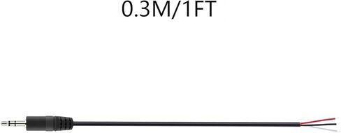 1pcs 0.3m/1ft 3.5mm إصلاح الإصلاح مقبس القابس Trs 3 قطب ستيريو أنثى ، قابس أنثى 3.5 ملم إلى سلك عاري مفتوح كابل in Kuwait