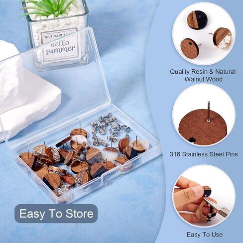 Beadthoven 8 Pairs Wood Stud Earrings Posts with Loop Sports Ball Printed Wooden Earrings Blanks Findings with Ear Nuts Basketball Football Rugby Earrings Pins for Jewelry Making DIY Crafts Supplies in Saudi Arabia
