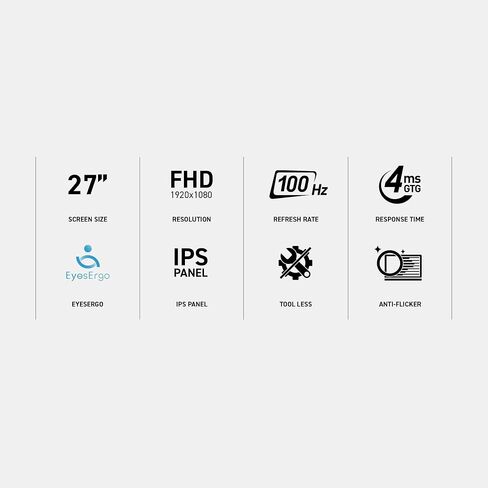 MSI PRO MP275 E2 27-inch IPS 1920 x 1080 (FHD) Gaming Office Monitor, 120Hz, Free-Synch, HDMI, DisplayPort, VGA Port, VESA Mountable, Tilt, Speaker, 4-Side Slim Bezel 1ms, Black in Saudi Arabia