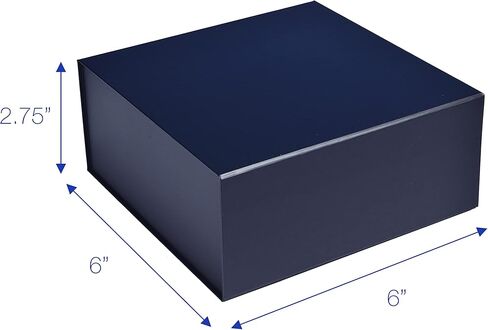 Cecobox - صناديق هدايا مع أغطية للهدايا 6 "x6" x2.75 " - صندوق هدايا مغناطيسي غير قابلة للطي - عطلات العريس وصيفات الشرف ، الزفاف ، العلاقات العامة ، أعياد الميلاد ، العطلات in Kuwait