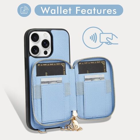 Custype for iPhone 16 Pro Wallet Case لـ Magsafe ، حقيبة الهاتف المغناطيسية القابلة للفصل in Kuwait