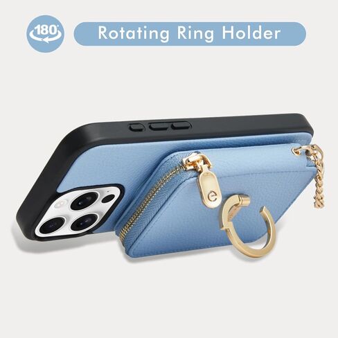 Custype for iPhone 16 Pro Wallet Case لـ Magsafe ، حقيبة الهاتف المغناطيسية القابلة للفصل in Kuwait