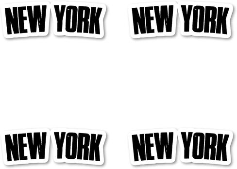 New York Sticker City Stickers - 3 Pack - Set of 2.5, 3 and 4 Inch Vinyl Laptop Stickers - for Laptop, Phone, Water Bottle, Car & More Decal (3 Pack) S1093-3Pack in Saudi Arabia