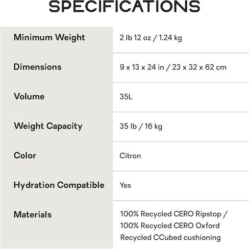 NEMO Equipment Resolve Technical Active Daypack - Citron - 25L in Kuwait